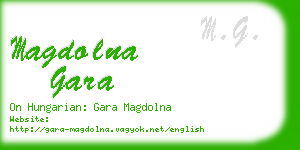 magdolna gara business card